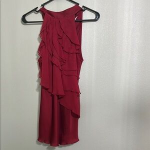 Elegant Red Sleeveless Top